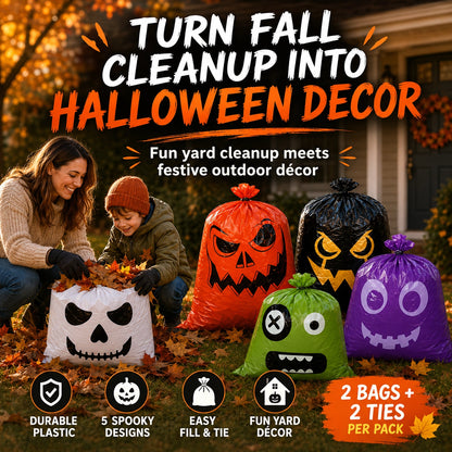 KORAKIO® 🎃🔥 Halloween Yard Crew Decorative Leaf Bags