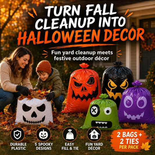 KORAKIO® 🎃🔥 Halloween Yard Crew Decorative Leaf Bags