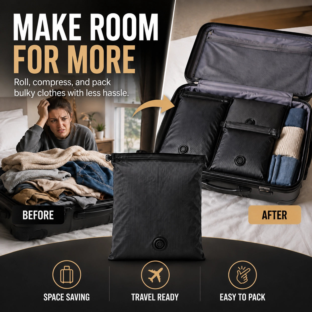 KORAKIO® 🧳Roll-Up Space Saver Travel Bags