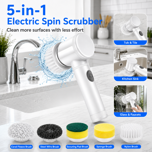 🧽 KORAKIO® Electric Spin Scrubber — Stop Scrubbing For Hours!