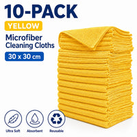 💛 10-Pack Yellow Microfiber