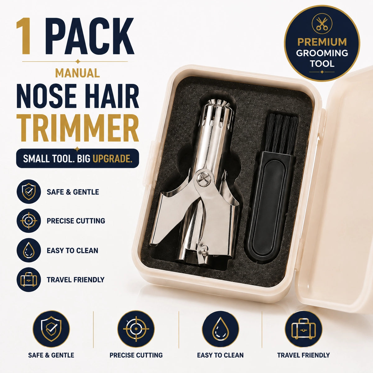 KORAKIO® 👍👃Precision Stainless Steel Nose Hair Trimmer