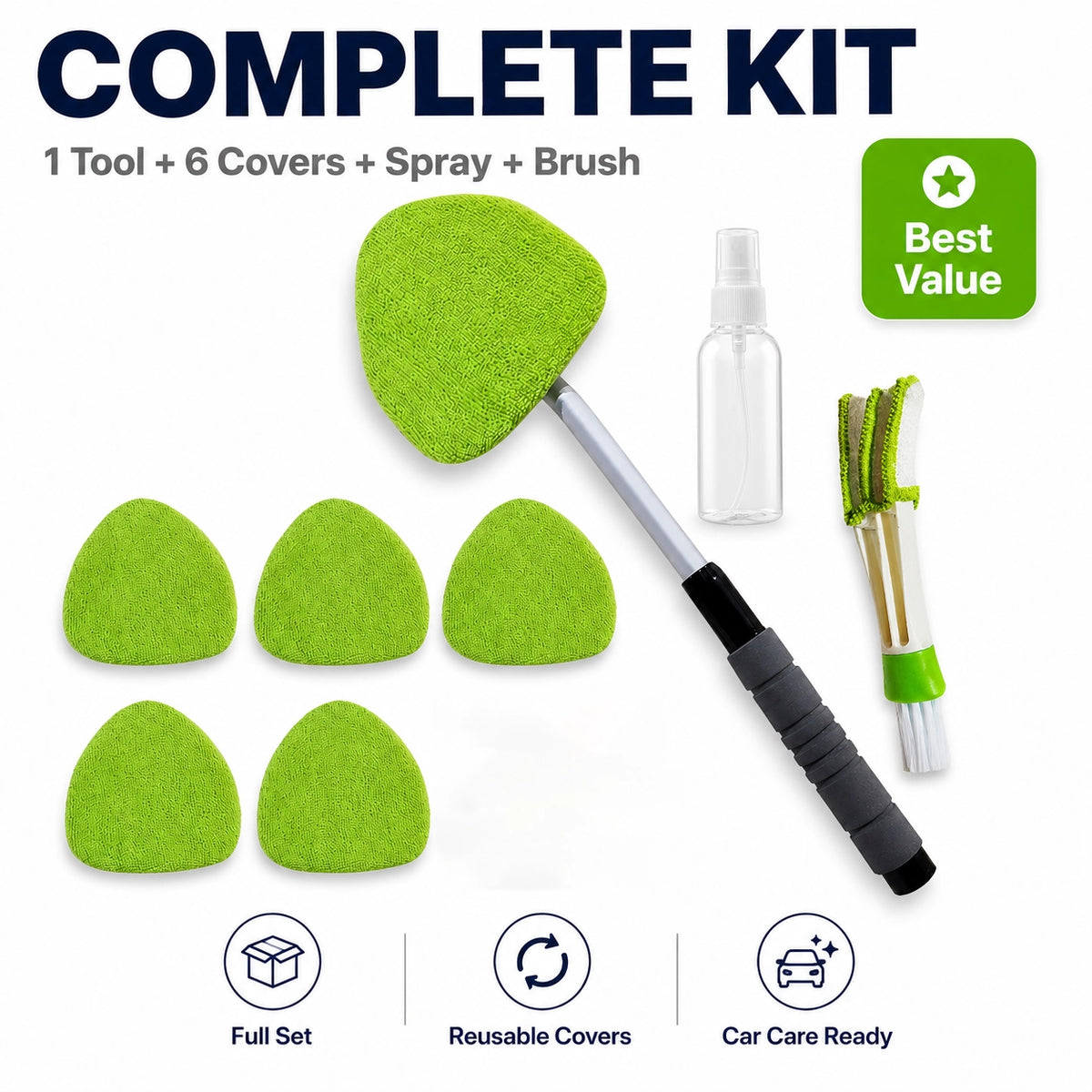🆙 Triangle Head Windshield Cleaner