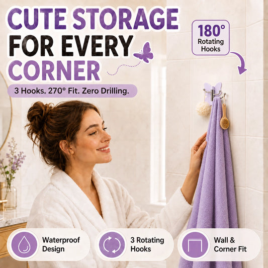 KORAKIO® 🦋🪝 Butterfly 270° Rotating Wall Organizer