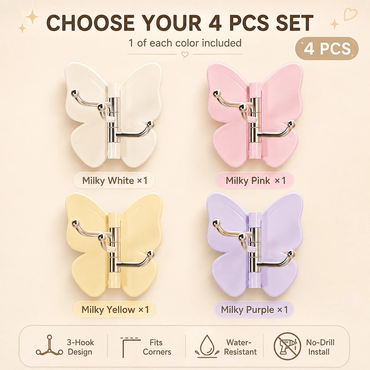 🆙 Butterfly 270° Rotating Wall Organizer