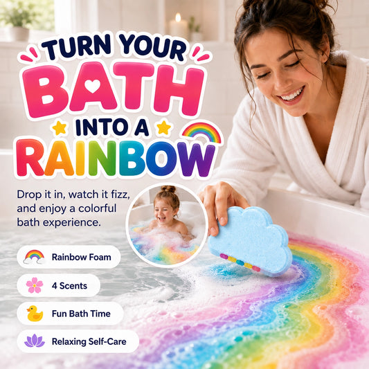 KORAKIO®🛁🌈 Rainbow Cloud Bath Bomb