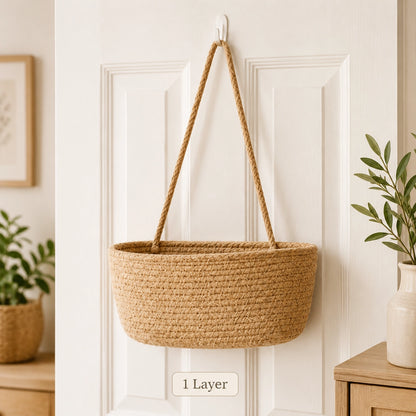 🧺 Woven Hanging Basket Organizer