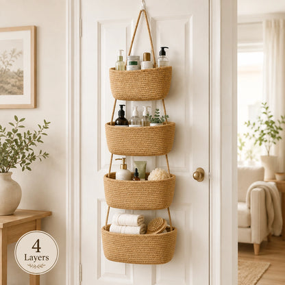 🧺 Woven Hanging Basket Organizer