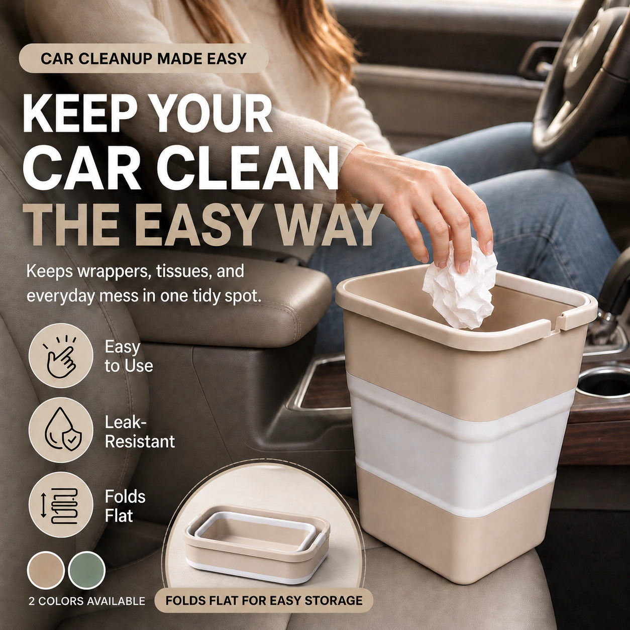 Foldable Multi-Purpose Storage Bin