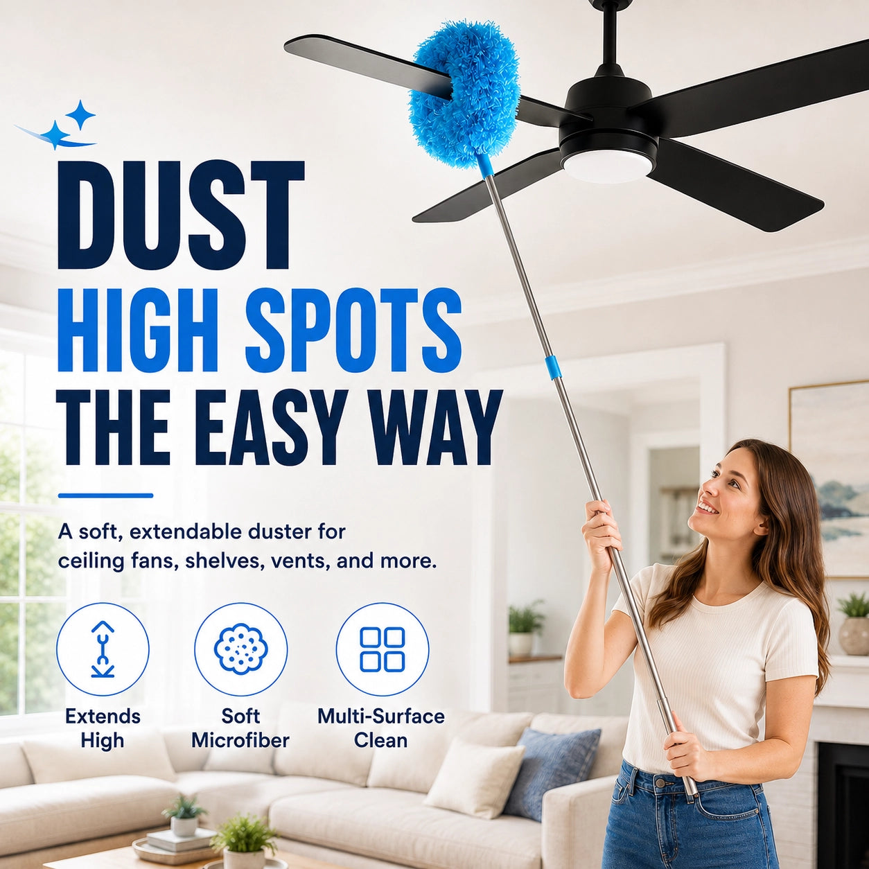 korakio® 🧹↕️ Extendable Microfiber Duster