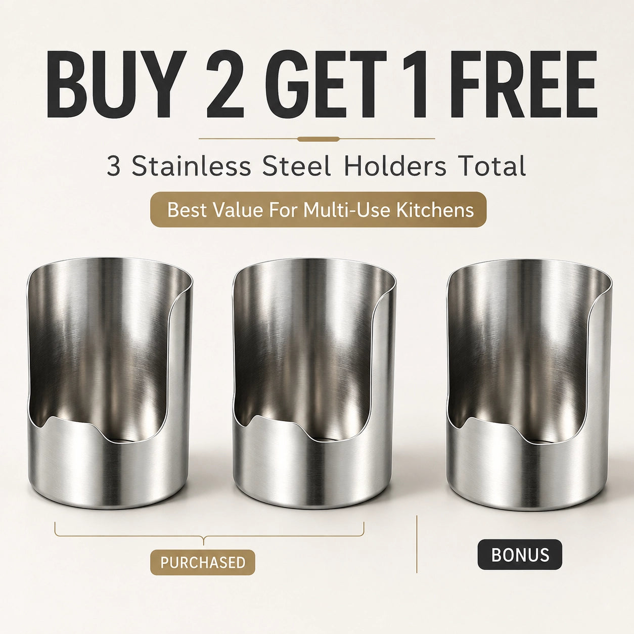 KORAKIO® 🍽️🫙 Premium Stainless Steel Kitchen Counter Organizer