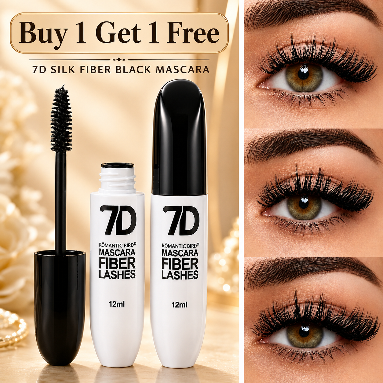 KORAKIO® ✨7D Silk Fiber Mascara – Lengthening, Volumizing & Curling