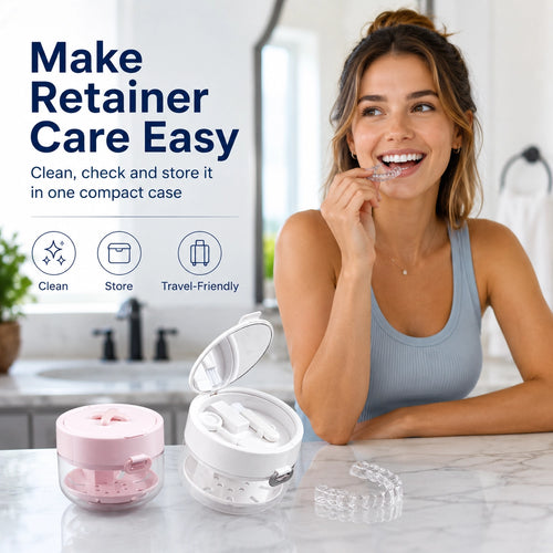 🦷🫧 3-in-1 Retainer Cleaning & Storage Case