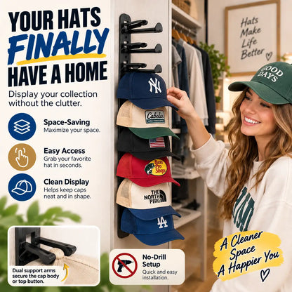 KORAKIO® 🧢 Wall Mounted Hat Organizer
