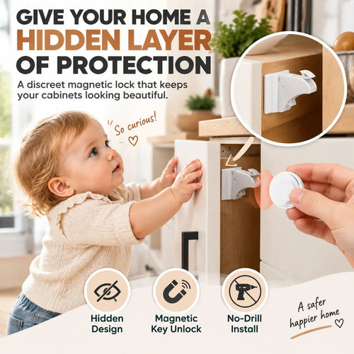 KORAKIO® 🧲🔒 Hidden Magnetic Cabinet Locks