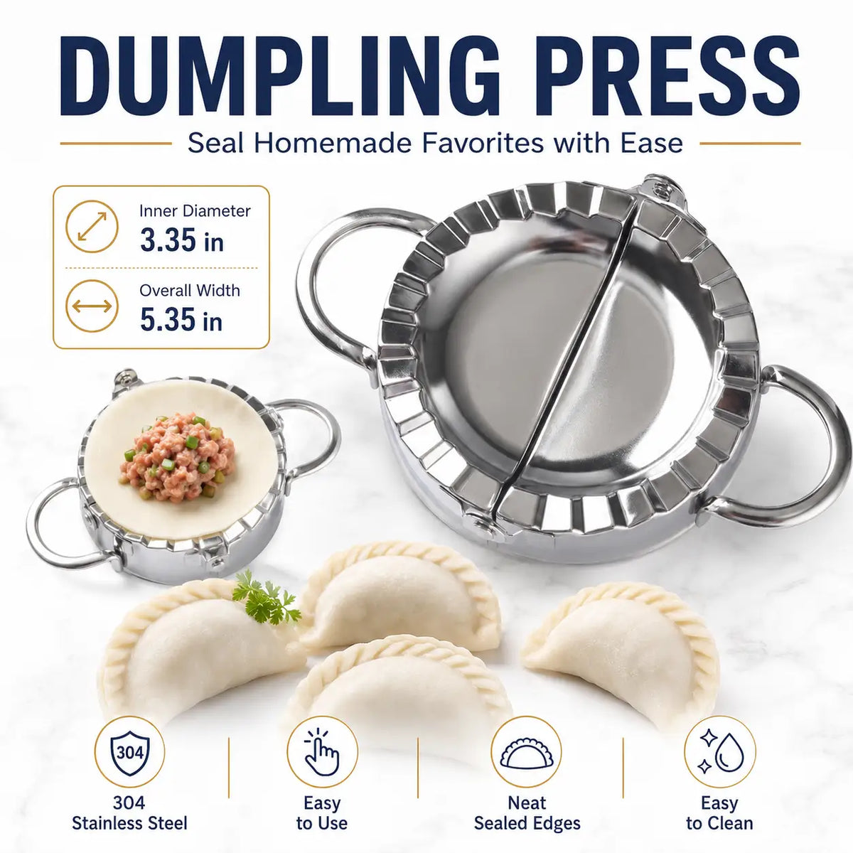🆙Stainless Steel Dumpling Maker Set