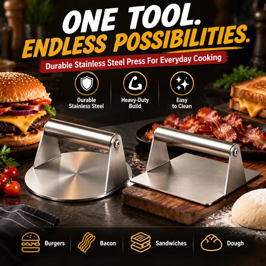 KORAKIO®🍔 Stainless Steel Smash Burger Press