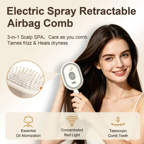 korakio®✨Electric Mist Hair Brush – Air Cushion Scalp Massage Comb for Frizz Control（副本）