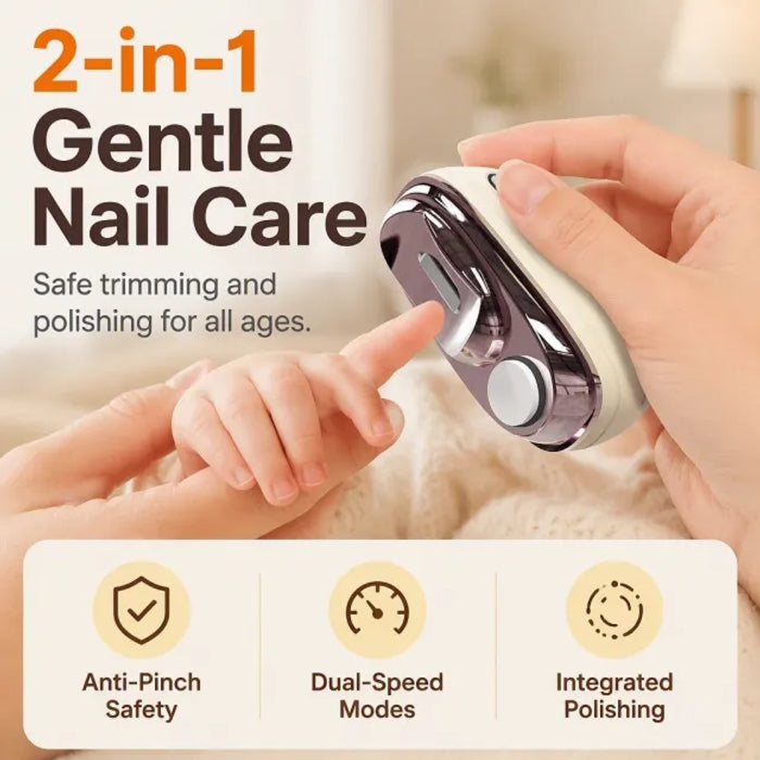 KORAKIO® 2-in-1 Smart Nail Trimmer – Trim & Polish with Ease
