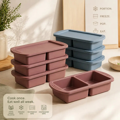 KORAKIO® ❄️ The BlockPrep System – Stackable Silicone Freezer Meal Prep Trays 🍲