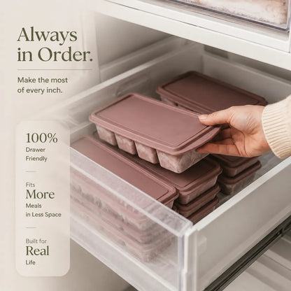 KORAKIO® ❄️ The BlockPrep System – Stackable Silicone Freezer Meal Prep Trays 🍲