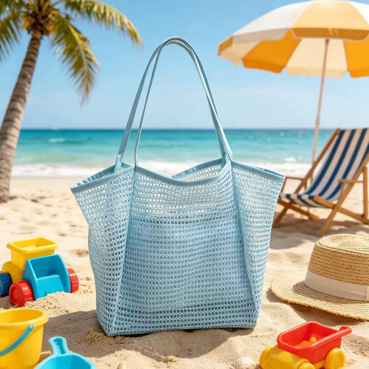 Summer Mesh Beach Tote Bag 🏖️
