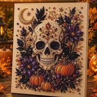 Midnight Floral Skull