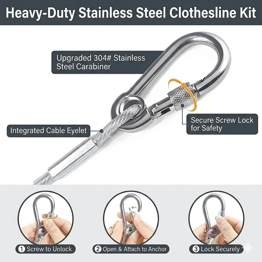 korakio® 💪 PVC-Coated Stainless Steel Clothesline – Heavy-Duty & Rust-Resistant（upsell）