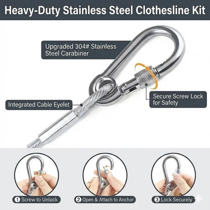 korakio® 💪 PVC-Coated Stainless Steel Clothesline – Heavy-Duty & Rust-Resistant（upsell）