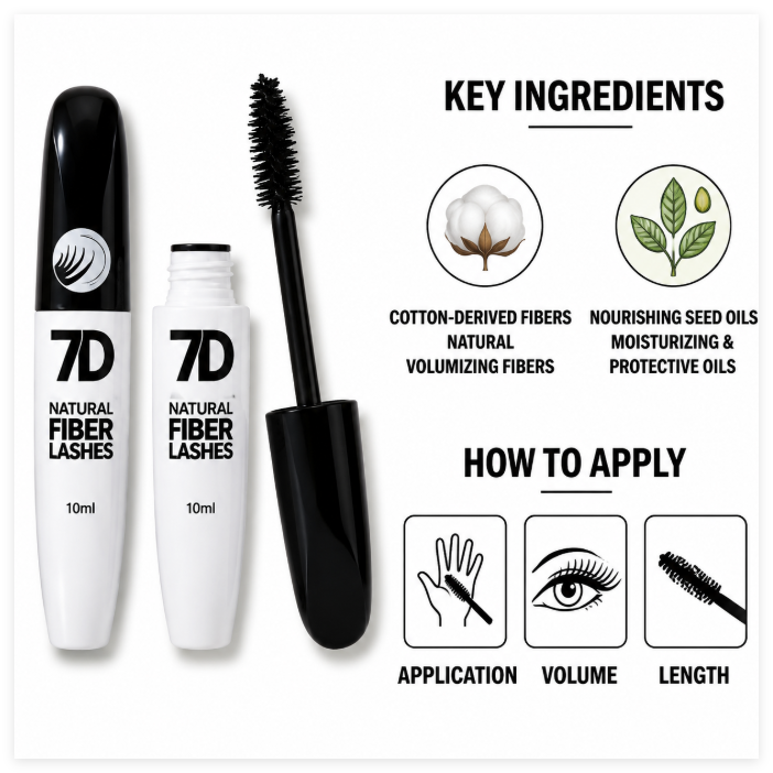 KORAKIO® ✨7D Silk Fiber Mascara – Lengthening, Volumizing & Curling