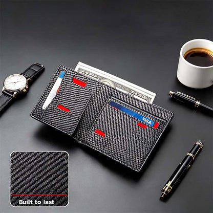 💳 RFID Pop-Up Bifold Wallet – Slim Card Holder with Money Clip