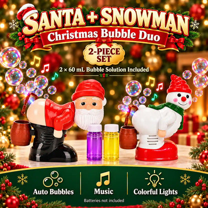🆙Cheeky Santa & Snowman Bubble Blowers
