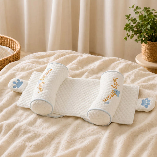 KORAKIO® 👶 Millet-Filled Contoured Baby Support Pillow