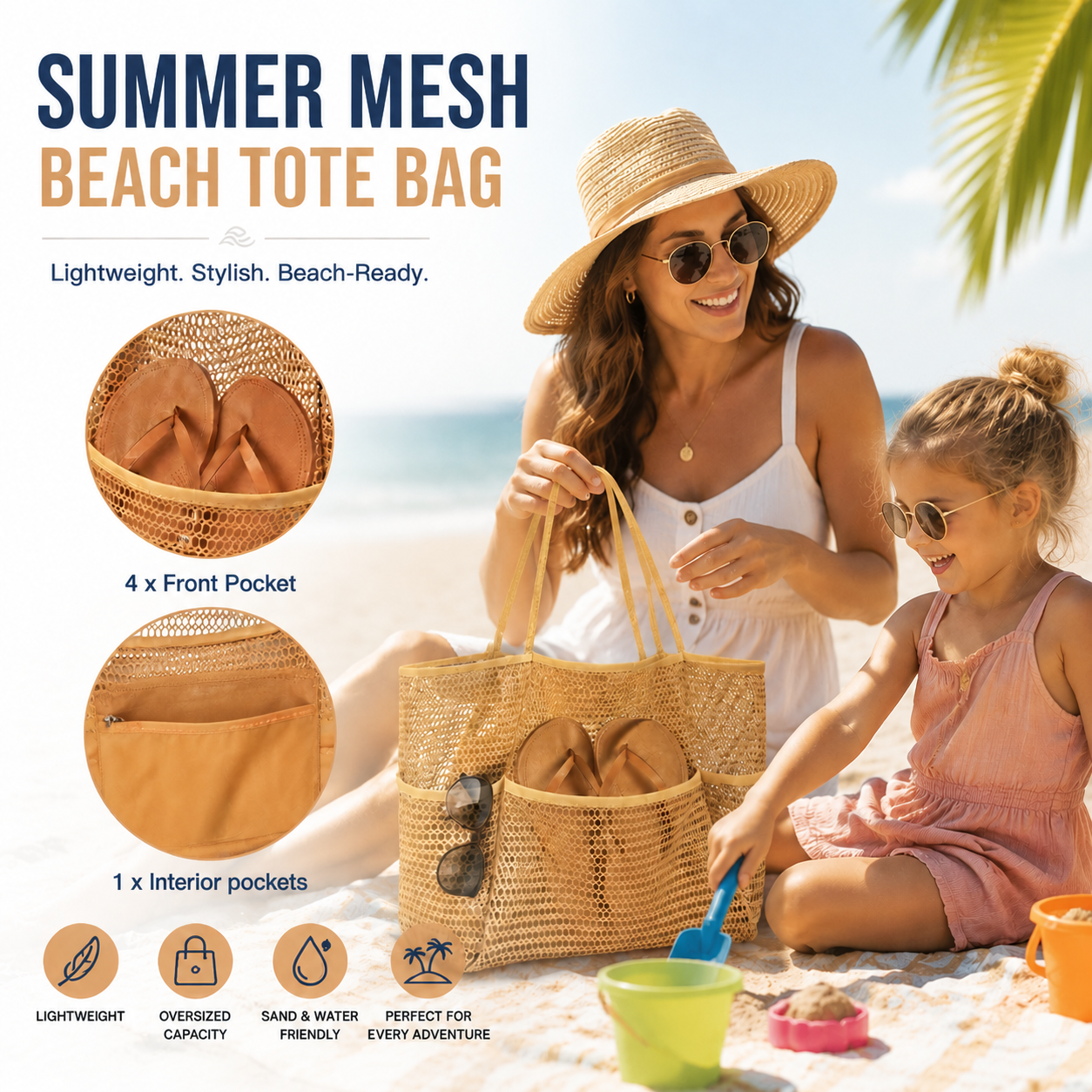 korakio®Summer Mesh Beach Tote Bag 🏖️