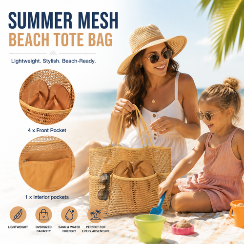 korakio®Summer Mesh Beach Tote Bag 🏖️