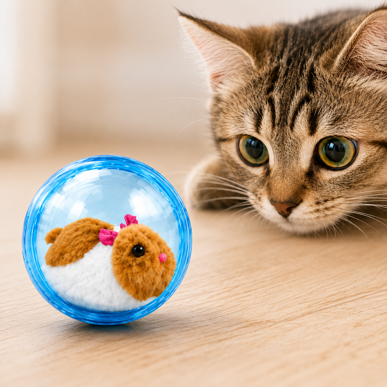 korakio® 😻 Self-Rolling Cat Ball – Keeps Bored Indoor Cats Active & Entertained