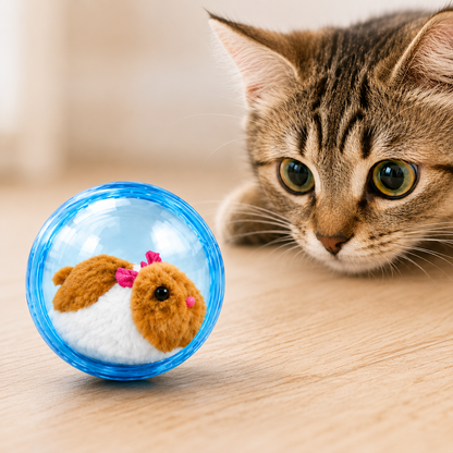 korakio® 😻 Self-Rolling Cat Ball – Keeps Bored Indoor Cats Active & Entertained