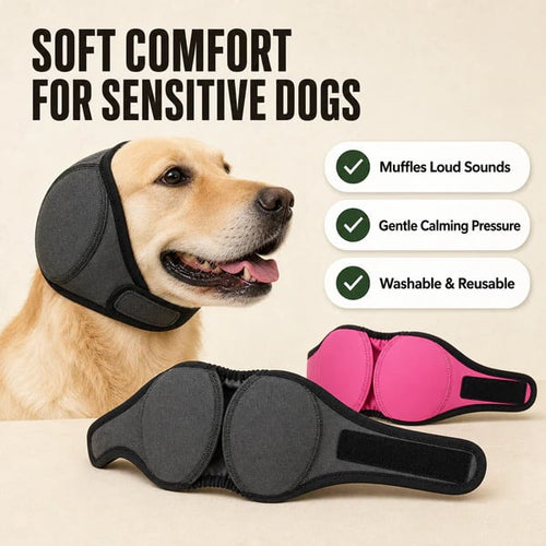 korakio® 🐶Calming Dog Ear Wrap – Helps Reduce Noise Stress During Fireworks & Storms
