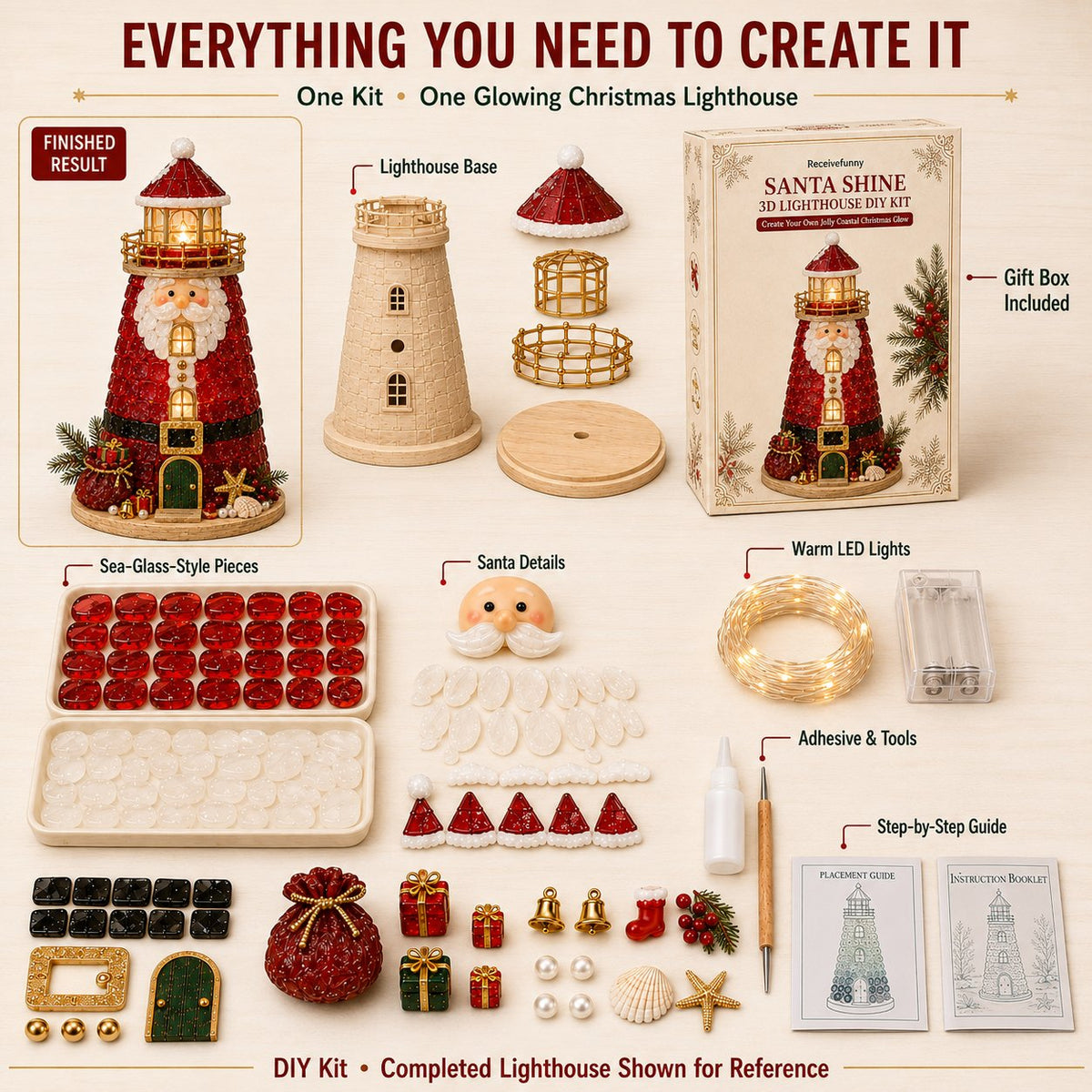 50% OFF 💕 KORAKIO® The Christmas Craft Your Family Will Love 🎄 Glow-Up DIY Lighthouse Kit