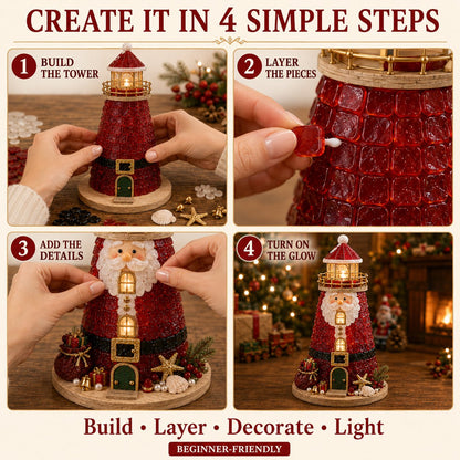 50% OFF 💕 KORAKIO® The Christmas Craft Your Family Will Love 🎄 Glow-Up DIY Lighthouse Kit