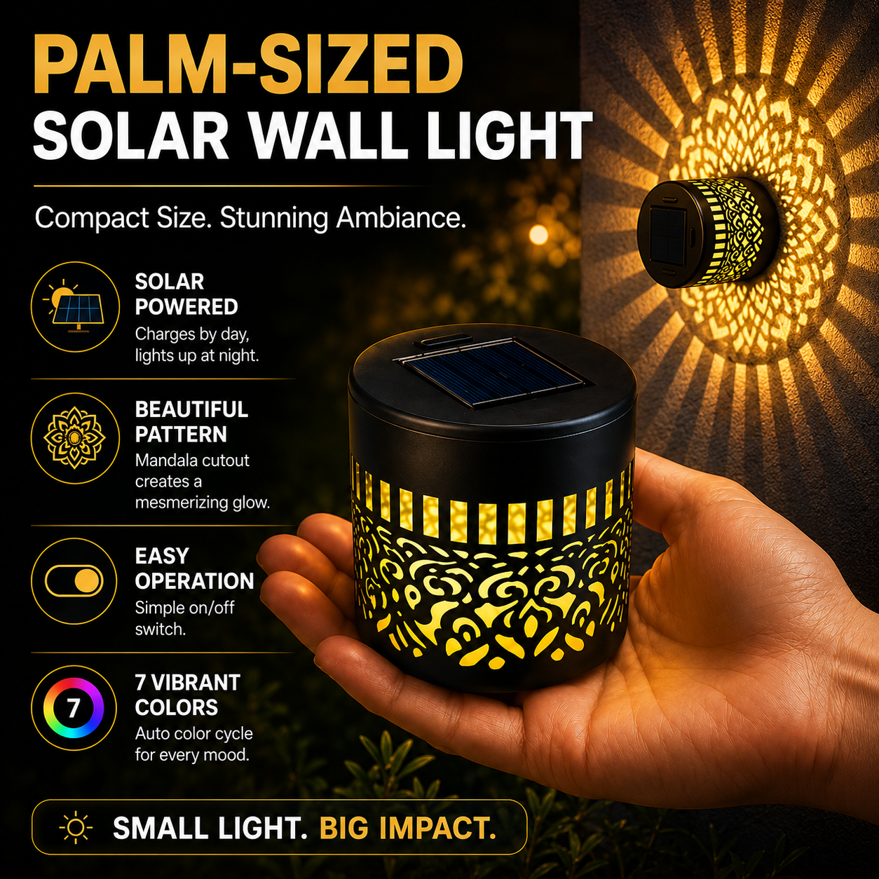korakio® 🔅 Solar Wall Light – Instant Patio Glow, Waterproof & No Drilling