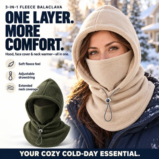 KORAKIO® ❄️🧣 3-in-1 Fleece Balaclava with Extended Neck Warmer