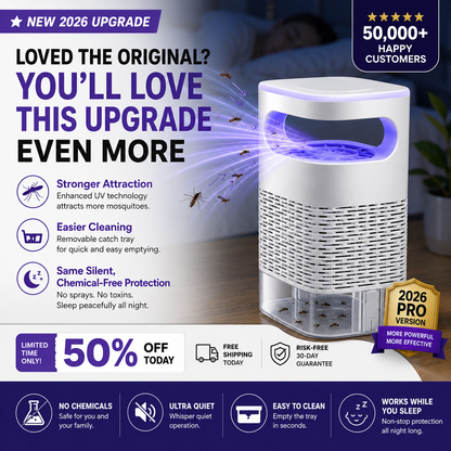 🦟 50% OFF! UV Mosquito Killer Lamp – quiet, USB, chemical-free. 50K+ sold! 🔇🌙（upsell）