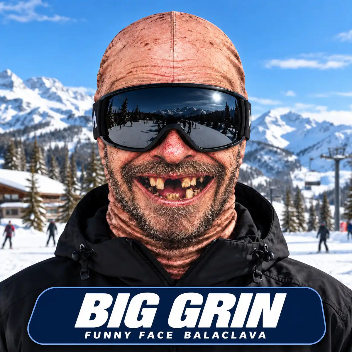 KORAKIO® 🎭🏂 Funny Face Balaclava – Stay Warm, Bring the Laughs