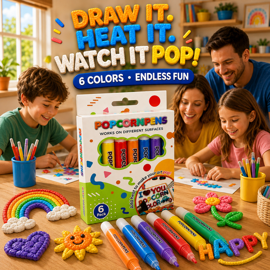 korakio®🌈Popcorn Heat-Activated 3D Art Pens