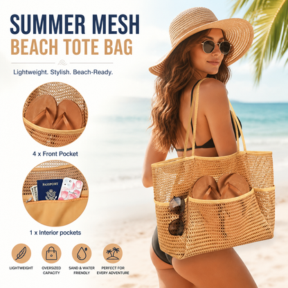 Summer Mesh Beach Tote Bag 🏖️