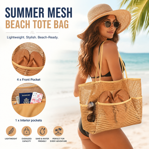 Summer Mesh Beach Tote Bag 🏖️