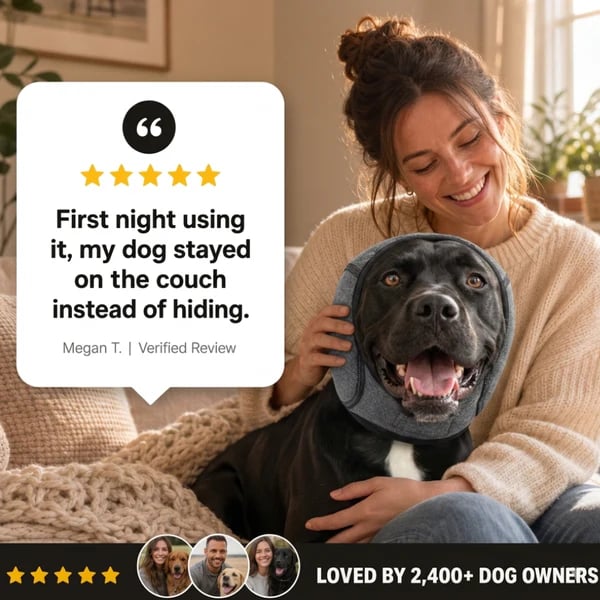 korakio® 🐶Calming Dog Ear Wrap – Helps Reduce Noise Stress During Fireworks & Storms
