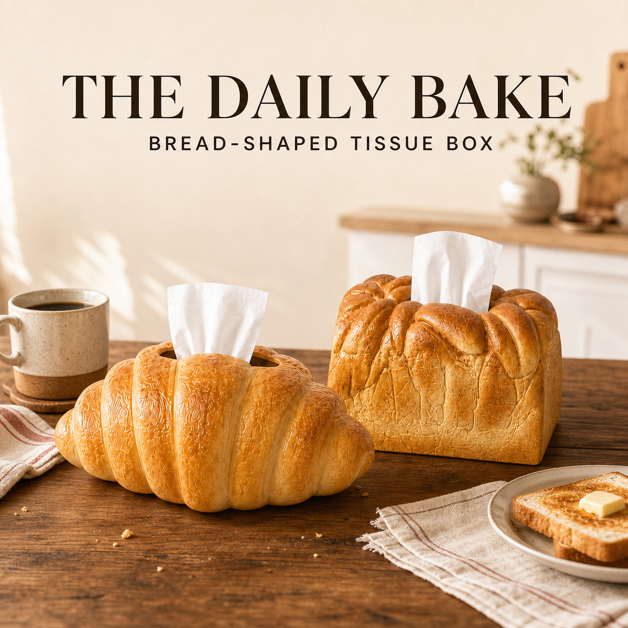upsell-korakio®🍞Realistic Bread Tissue Box Cover