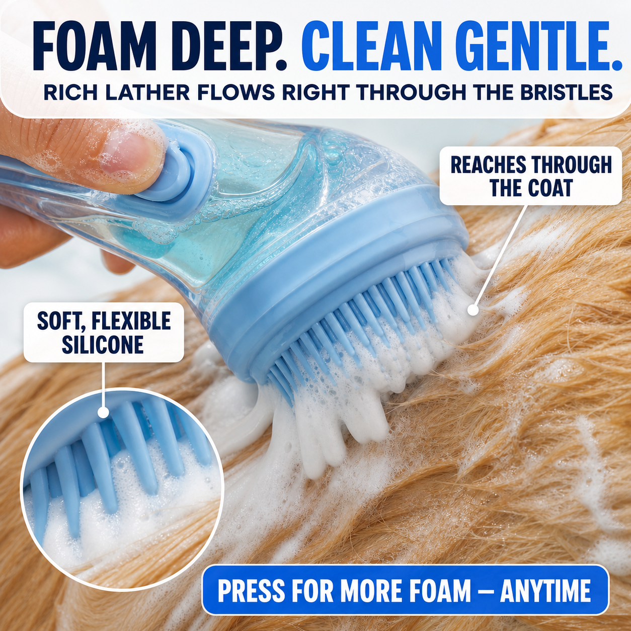 korakio® BubblePaws Foaming Bath Brush